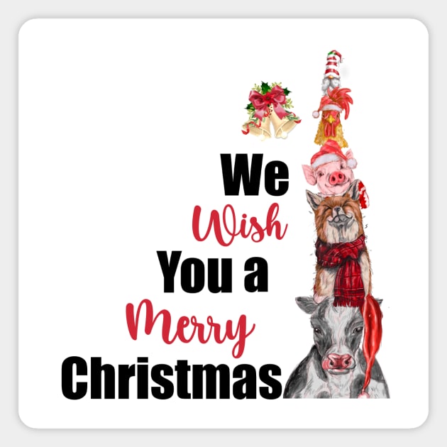 We Wish You A Merry Christmas Magnet by Athikan